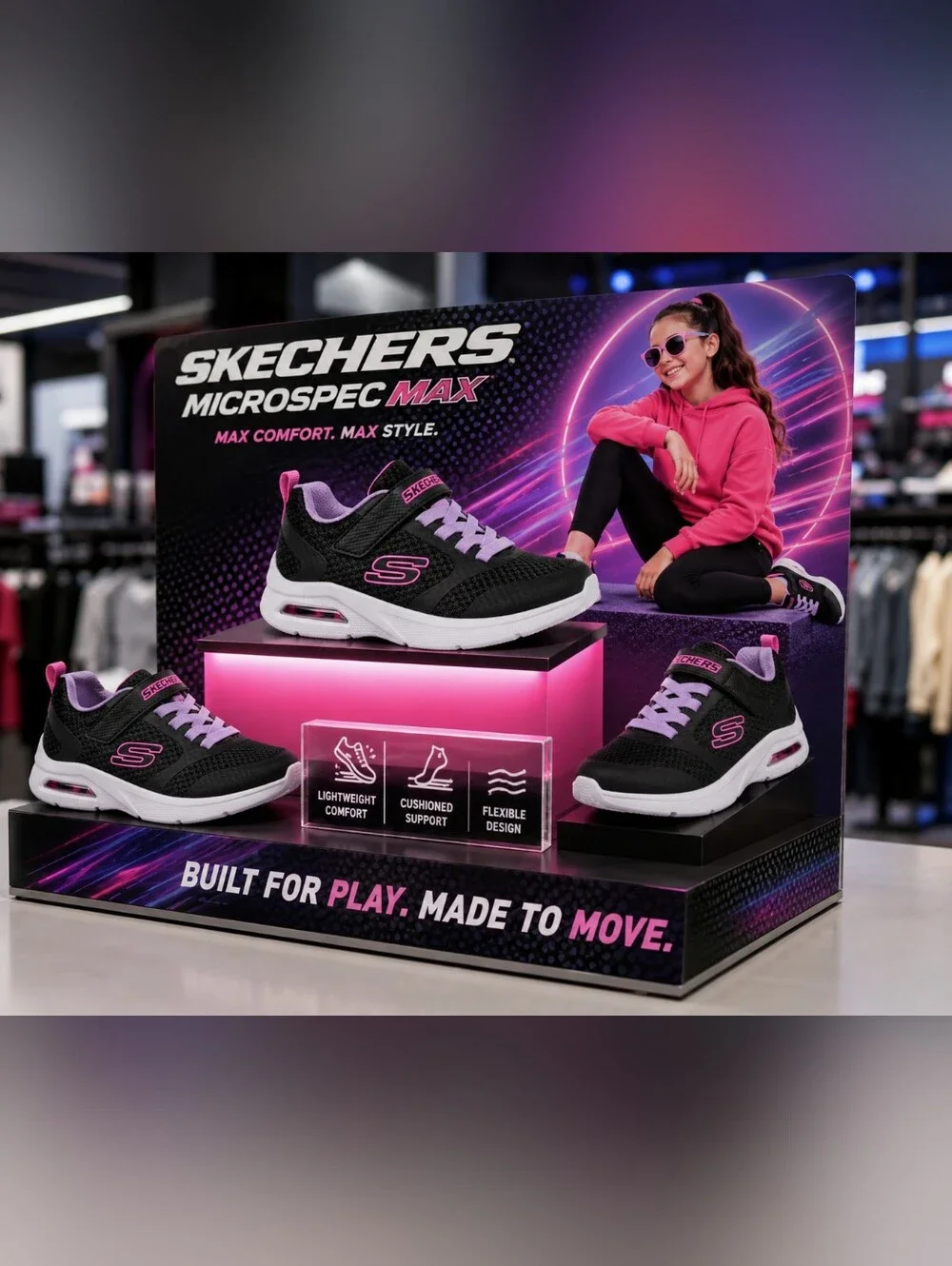 SketchersMicrospec Max - Racer Gal Sneakers-Wide Fit